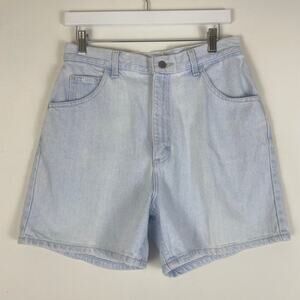 Vintage Lee High Waist Shorts Light Wash Size 29